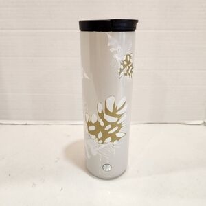 STARBUCKS Winter 2020 Holiday Gold Pine Cone Mermaid Steel Tumbler 16 fl oz